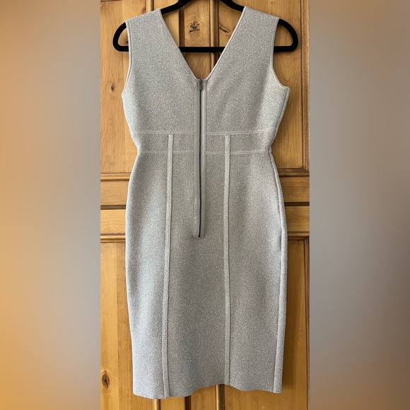BCBGMAXAZRIA Ribel Metallic Bodycon Sheath Dress – Size Medium - Picture 8 of 10